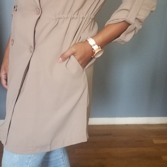 PARDON MY TRENCH JACKET IN TAUPE - Picture 6 of 8